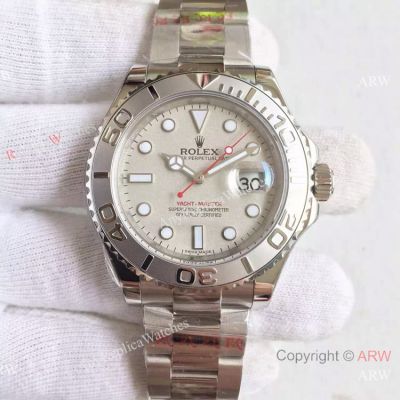 Swiss ETA2836 Replica Rolex Yacht-master Watch SS Granite Dial